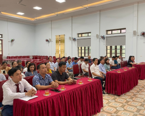 Đảng ủy xã Nghĩa Tiến long trọng tổ chức Lễ công bố quyết định của Ban Thường vụ Thị ủy về công tác cán bộ.