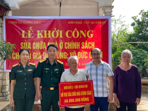 Xã Nghĩa Tiến - Khởi công sửa chữa nhà ở cho gia đình chính sách khó khăn.